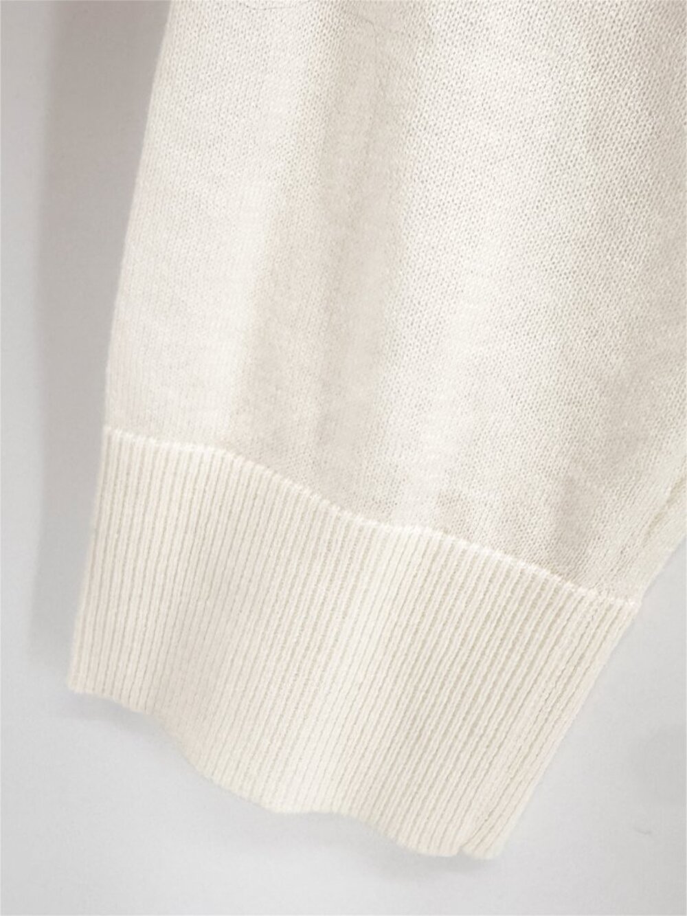 Banana Republic Factory Wool Blend Cream V-Neck Cardigan L - Picture 3 of 7